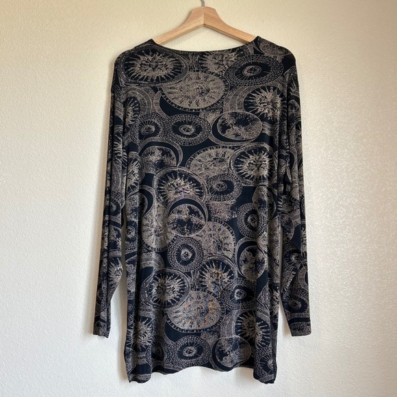 Vintage Size M Shirt Celestial Zodiac Sun Moon Black WhimsiGoth Medieval Dungeon - Picture 2 of 9